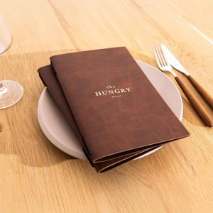 ที่ใส่เมนูหนังแท้คุณภาพพรีเมียมสำหรับร้านอาหาร คาเฟ่ บาร์ โรงแรม ทนทาน ป้องกันกลิ่น ปกป้องเมนูอาหารและเครื่องดื่ม รุ่น LMC-0152 - Product Image 2