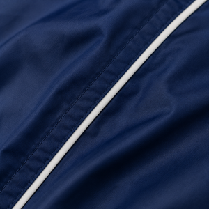 Men's Blue <b>White</b> Color Blocking Sporty Racer Jacket <b>Quarter</b> <b>Zip</b> Stand Collar Windproof Polyester Outerwear Autumn Wear - Product Image 5