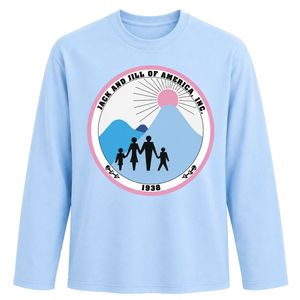 เสื้อสเวตเชิ้ตคอกลมปักลายตราสัญลักษณ์แจ็คแอนด์จิล สีฟ้าอ่อน แขนยาว ผ้าฟลีซ พร้อมขอบคอและปลายแขนแบบริบ - Product Image 1