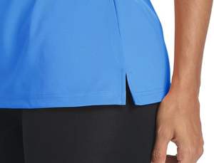 เสื้อโปโลผู้หญิงสีน้ำเงินล้วน แขนครึ่งตัว ติดกระดุม ทรงปกติ ผ้าฝ้ายออร์แกนิค 100% ระบายอากาศได้ดี เหมาะสำหรับใส่ลำลองในฤดูร้อน - Product Image 4