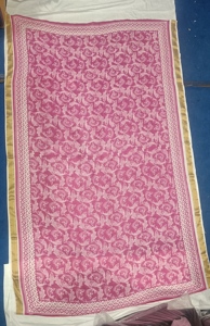 Paréo Sarong en Coton Luxueux Rose Vif Imprimé Main à Motifs Poissons, Cache-maillot de Plage Ethnique Léger pour l'Été - Product Image 6