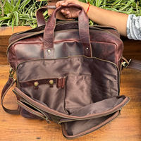 Sac à main pour ordinateur portable en cuir véritable multi-compartiments personnalisé pour hommes Sac de messager d'affaires Sac à main pour ordinateur portable Sac à bandoulière