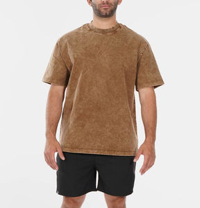 ซื้อเสื้อยืดโอเวอร์ไซส์ผู้ชายไซส์ใหญ่ ทรงหลวมไหล่ตก ผ้าหนา 100% ผลิตตามสั่ง เสื้อยืดคอตตอนหนาน้ำหนักมาก เสื้อยืดโอเวอร์ไซส์ - Product Image 1