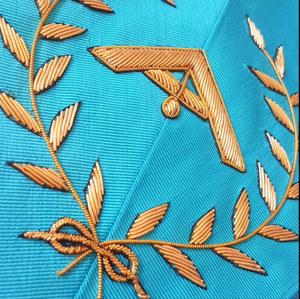 Insignia de Solapa de Oficial de Guardia - Rito Francés Groussier - Cuentas Bordadas a Mano - Diseño Sencillo con Imán - Product Image 2