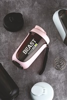 Bouteille shaker à protéines 500 ml avec couvercle à bille à ressort, sangle, tasse de sport pour la gym, shaker à bille mélangeuse