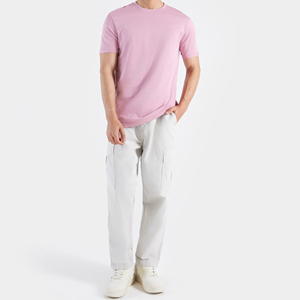 Service OEM T-shirts pour hommes à manches courtes, 100% coton peigné, séchage rapide, nouveau style, logo personnalisé, coupe ample, été, faible MOQ - Product Image 1