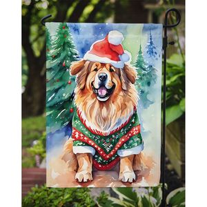 Drapeau de jardin de Noël tibétain multicolore Bannière décorative de jardin pour le patio Oeuvre d'art pour les parterres de fleurs de cour - Product Image 3