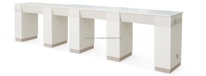 NEO Salon Furniture High Quality Elegant Premium Marble-Look Tabletop Customized Color <b>Nail</b> Art <b>Table</b> Dust Collector 1 Year - Product Image 1