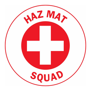Etiquetas para Cascos Resistentes a Químicos Brady HAZ MAT SQUAD, Pegatinas Autoadhesivas de PVC con Acabado Mate - Product Image 2