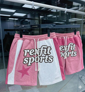 Shorts décontractés pour hommes REXFIT SPORTS, logo personnalisé, coton, pour la gym, la course à pied, le fitness, streetwear, fabricant OEM, shorts de sport - Product Image 1