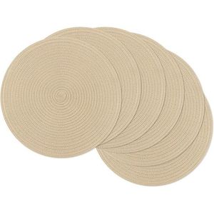 15-Inch Braided Cotton Polyester Place Mats Set <b>Heat</b> Resistant Table Mats Washable for Dinner Party Tables <b>Pack</b> of 6 - Product Image 2