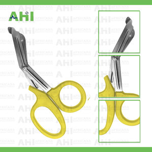 Tijeras Médicas AHI EMT, Tijeras para Vendajes, Acero Inoxidable Amarillo, Certificación CE Clase I, Tijeras para Enfermeras, Emergencias, Paramédicos, Primeros Auxilios - Product Image 2
