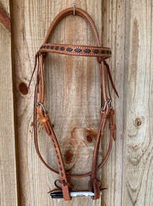 Teal Cow Print Single Ear Nylon Headstall Premium Western Equestrian Accessory Adjustable Horse Size Durable Customizable <b>Bit</b> - Product Image 6
