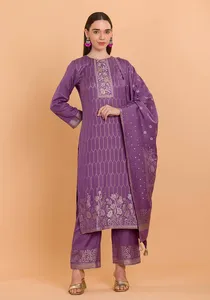 Conjunto de Traje Salwar Kameez de Pashmina sin Coser de la Marca SAFAA DILKASH para Mujer, Material para Vestido de Invierno, Venta al por Mayor - Product Image 3