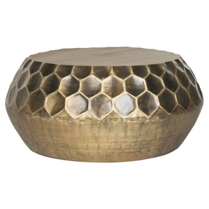 Latest Design Metal Hammered Antique <b>Gold</b> <b>Round</b> Coffee <b>Table</b> Eco-Friendly Portable Home Living Room Decorative Furniture - Product Image 4