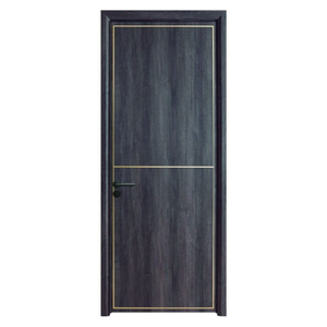 Puerta Minimalista de Panel Simple o Doble de Madera Compuesta, Impermeable, de Polímero, para Interiores de Apartamentos, Cocinas, Hoteles, Villas y Baños - Product Image 1