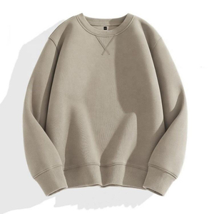 Sweat-shirt épais 100 % coton avec col rond en polaire pour l'hiver, pull unisexe oversize, vêtements streetwear, logo personnalisé - Product Image 4