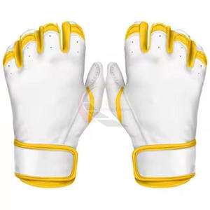 Guantes de Béisbol Blancos y Amarillos, Transpirables, de Color Sólido, Diseño Deportivo, para Entrenamiento - Product Image 5
