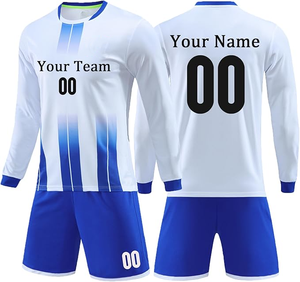 Ensemble de maillots de football OEM de haute qualité, respirant, avec logo d'équipe personnalisé imprimé, uniformes - Product Image 2