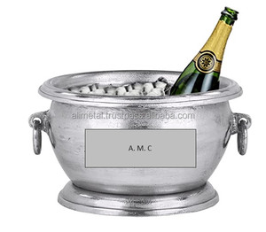 Refroidisseur de champagne/vin en aluminium personnalisable argenté pour les fêtes intérieures et extérieures de qualité assurée - Product Image 1