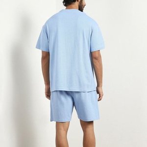Conjunto de Camiseta y Pantalones Cortos Ligeros para Hombre, Venta al Por Mayor, Transpirable, Verano, Dos Piezas, Informal, Gimnasio, Playa, Proveedor OEM ODM - Product Image 4