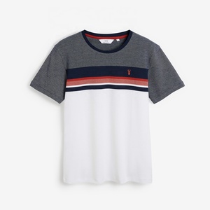 Camiseta de Manga Corta a Rayas Informal para Hombre, Ligera, Transpirable, 100% Algodón - Product Image 3