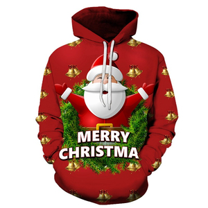 High Quality Custom Women's Casual Knitted Full Fleece Breathable Winter Hoodies 3D Sublimation Christmas Sweatshirts Wholesale - Product Image 4