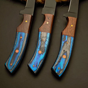 Ensemble de 3 couteaux à filet en acier inoxydable, manche en bois fait main, lames de 6, 7 et 8 pouces, ambidextres, meilleur cadeau pour la pêche, couteau de cuisine - Product Image 3