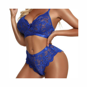 Wire Free Solid Everyday <b>Bra</b> and Panty Set Two Piece Women's Lingerie Breathable Nylon/Cotton - Product Image 5