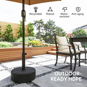 Base per Ombrellone da Esterno Rotonda, Resistente, Capacità 40-44 libbre, Riempibile con Acqua o Sabbia, per Uso in Cortile - Product Image 6