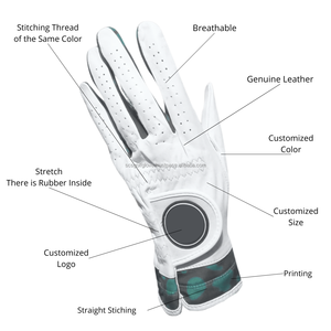 SCS004 gant de Golf en cuir véritable gauche respirant pour hommes de qualité supérieure pour Sports de plein air autres gants de Sport gants de Golf personnalisés - Product Image 4