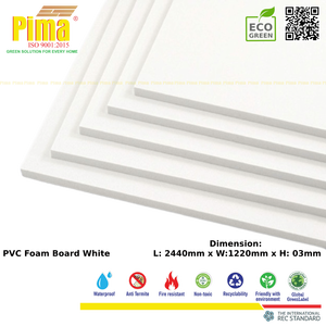 Lámina de Espuma de PVC WPC Blanca, 5 mm de Espesor, 0.6 G/cm3 de Densidad, Acabado Liso, Paneles de Plástico para Uso en la Cocina - Product Image 4