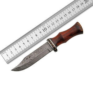 Cuchillos de Caza Personalizados Damascus Tracker, Cuchillo de Supervivencia para Exteriores, Cuchillos de Acero Inoxidable Damascus Tracker para Camping y Actividades al Aire Libre - Product Image 1