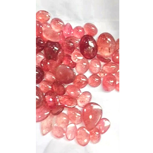 เชอร์รี่ควอตซ์ 75 ชิ้น ขนาด 9 มม. ถึง 22 มม. รูปไข่ทรงหยดน้ำ น้ำหนัก 356 กะรัต ขายส่ง Iroc คุณภาพดี พลอยหลวม ราคา 50 ดอลลาร์สหรัฐ ต่อชุด - Product Image 5