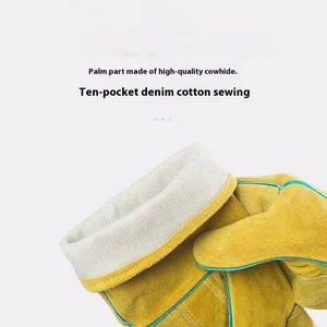 ถุงมือเชื่อมโลหะ ถุงมือหนังวัว สำหรับงานที่มีอุณหภูมิสูง - Product Image 4