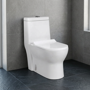 Ensemble WC monobloc en céramique avec siphon en P pour hôtel, moderne et économique, vente en gros - Product Image 2