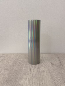 Lámina de Estampado en Caliente Holográfica Plateada Premium, Efecto Arcoíris Láser, Película de Transferencia de Calor Multicolor Reflectante y Duradera en Rollo - Product Image 2