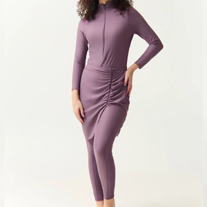 Muslim Swimwear <b>Islamic</b> Women Modest Hijab Plus Size High Cut 2 Piece Set Burkinis Animal <b>Print</b> Quick Dry Waterproof Beach Front - Product Image 5