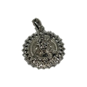 Pendentif religieux traditionnel en argent plaqué, déesse hindoue Lakshmi, pour hommes et femmes, produit artisanal en gros - Product Image 1