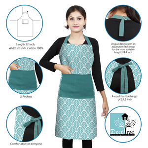 Premium Mayuri Creations 100% Pure Cotton <b>Disposable</b> Printed <b>Apron</b> Kit High Quality Restaurant Kitchen Chef <b>Apron</b> Reusable - Product Image 4