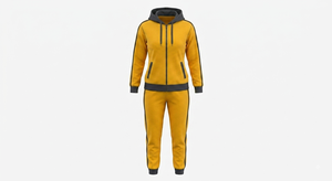 Women Red Tracksuit Hooded Zipper Full Length <b>Pants</b> Solid Color Casual Wear With Side Pockets Autumn Outfit Set Pullover - Product Image 3