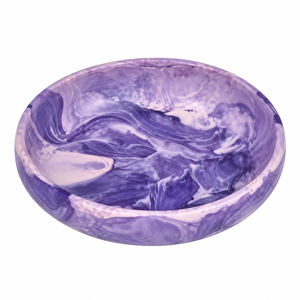Ensemble de bols en résine époxy ambre tourbillonnant de luxe, faits à la main, polis, incassables, pour servir des salades et des fruits, pour les hôtels, les restaurants, la vaisselle - Product Image 3