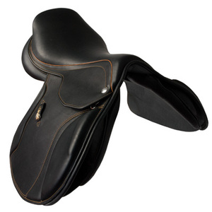 Silla de Montar Inglesa Ajustable de Cuero Genuino Premium con Arco de Madera/Plástico para Equitación, Doma y Salto Ecuestre - Product Image 2