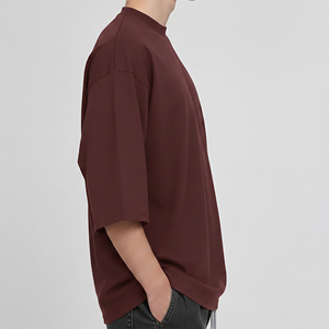 T-shirt pour homme de haute qualité, sur mesure, coupe ample, épaules tombantes, 100% coton, manches courtes, taille plus, impression numérique - Product Image 6
