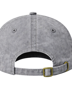 Casquette de baseball en coton délavé gris clair, unie, réglable, unisexe, décontractée, respirante, confortable, personnalisable avec logo - Product Image 6