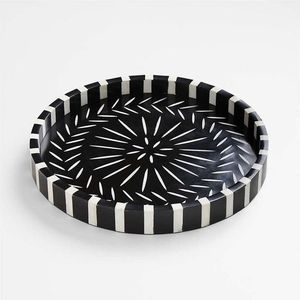 Plateau indien fait main en os incrusté, vert et blanc, nouveau design, motif floral, nouvelle arrivée, vente directe usine, pour la maison et l'ameublement - Product Image 3