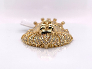 จี้รูปมงกุฎสิงโตเพชรโมอิส925เงินสเตอร์ลิงชุบทองเครื่องประดับฮิปฮอปเย็นงานปาร์ตี้วันครบรอบหรือโอกาสพิเศษ - Product Image 2