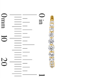 <b>Hoops</b> earrings Diamond Earrings Gold And <b>Silver</b> Earrings Natural and Lab Grown Diamond Earrings Fine Jewelry for Women - Product Image 4