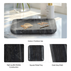 Plateau en marbre de luxe exquis, plateau décoratif en métal artisanal de style traditionnel pour fruits, collations, bijoux à prix avantageux - Product Image 4