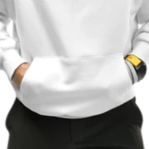 Sweat à capuche unisexe blanc Signature, sweat-shirt décontracté haut de gamme, haut à capuche en polaire confortable et ample pour le streetwear - Product Image 6